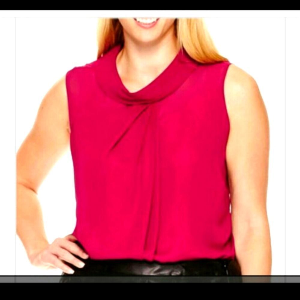 Women's Sleevless Fushia Plus Top Size 3X